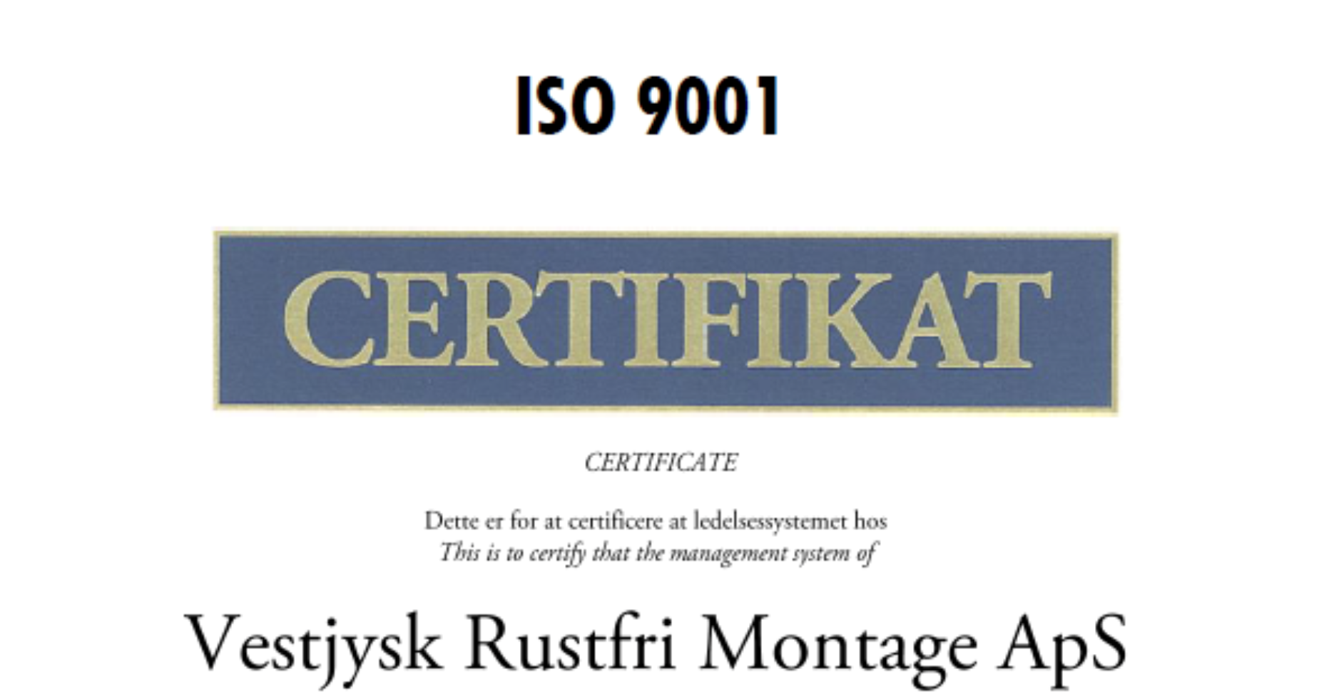 ISO 9001 — Kvalitetsledelse