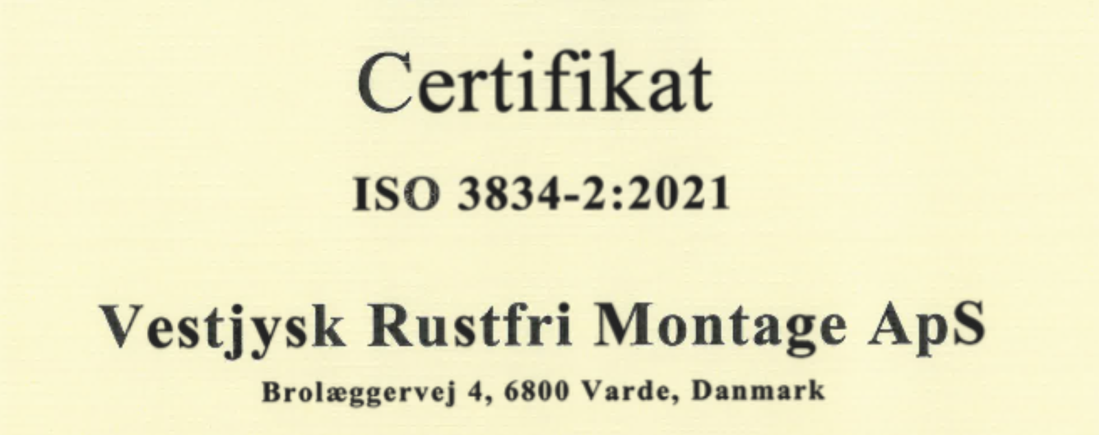 EN ISO 3834 — Svejsekvalitet
